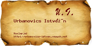 Urbanovics István névjegykártya