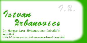 istvan urbanovics business card